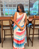 SC4845 - Linen Saree with Fancy Lines